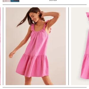 Strappy Cheesecloth Dress boden